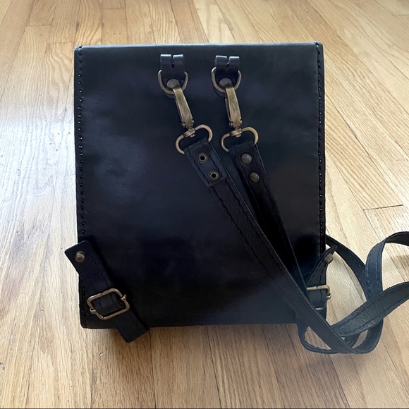 100% Leather Backpack Purse main image 5